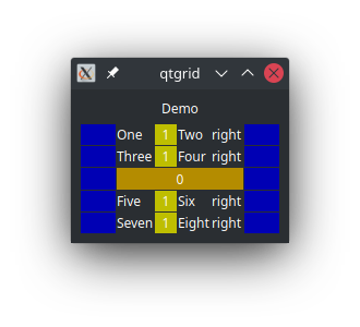 A fixed row gap